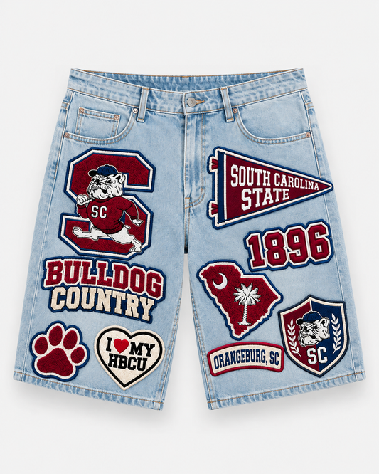 SC STATE Patchwork Shorts