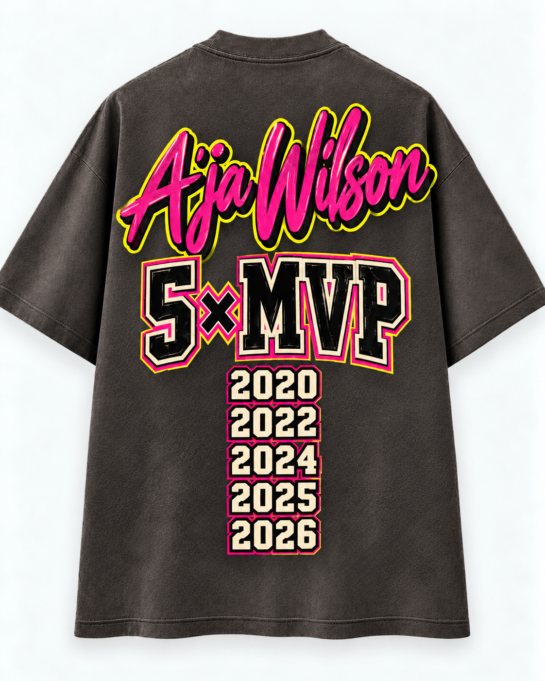 A'ja Wilson "The GOAT Files" 5× MVP BOXY Tee